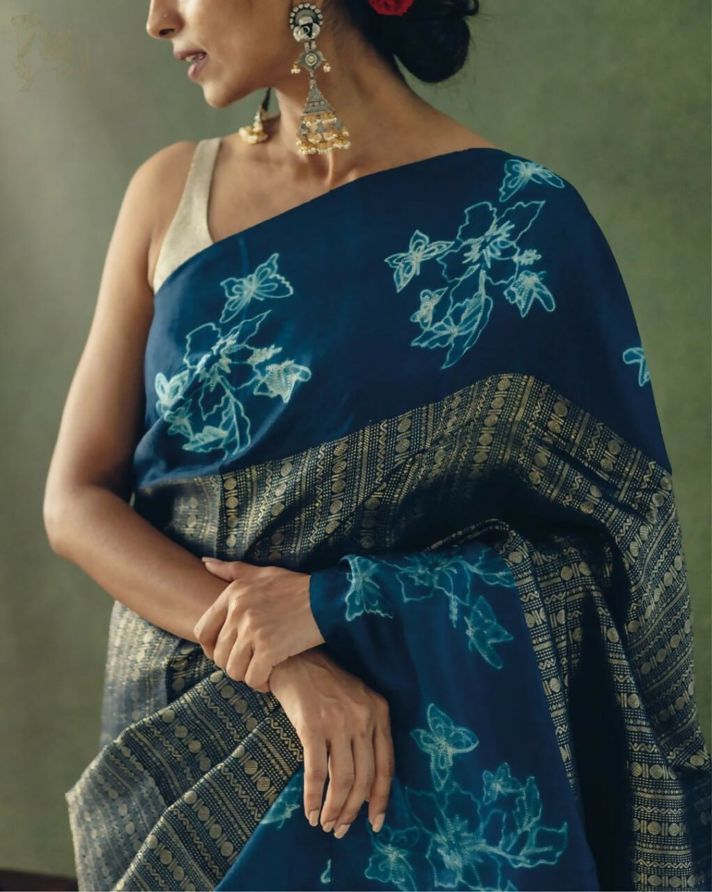 Preksha Creation Banarasi Soft Silk Women Blue Saree - Distacart