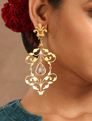 trueBrowns Gold-Polished Tear Drop Earrings - Distacart