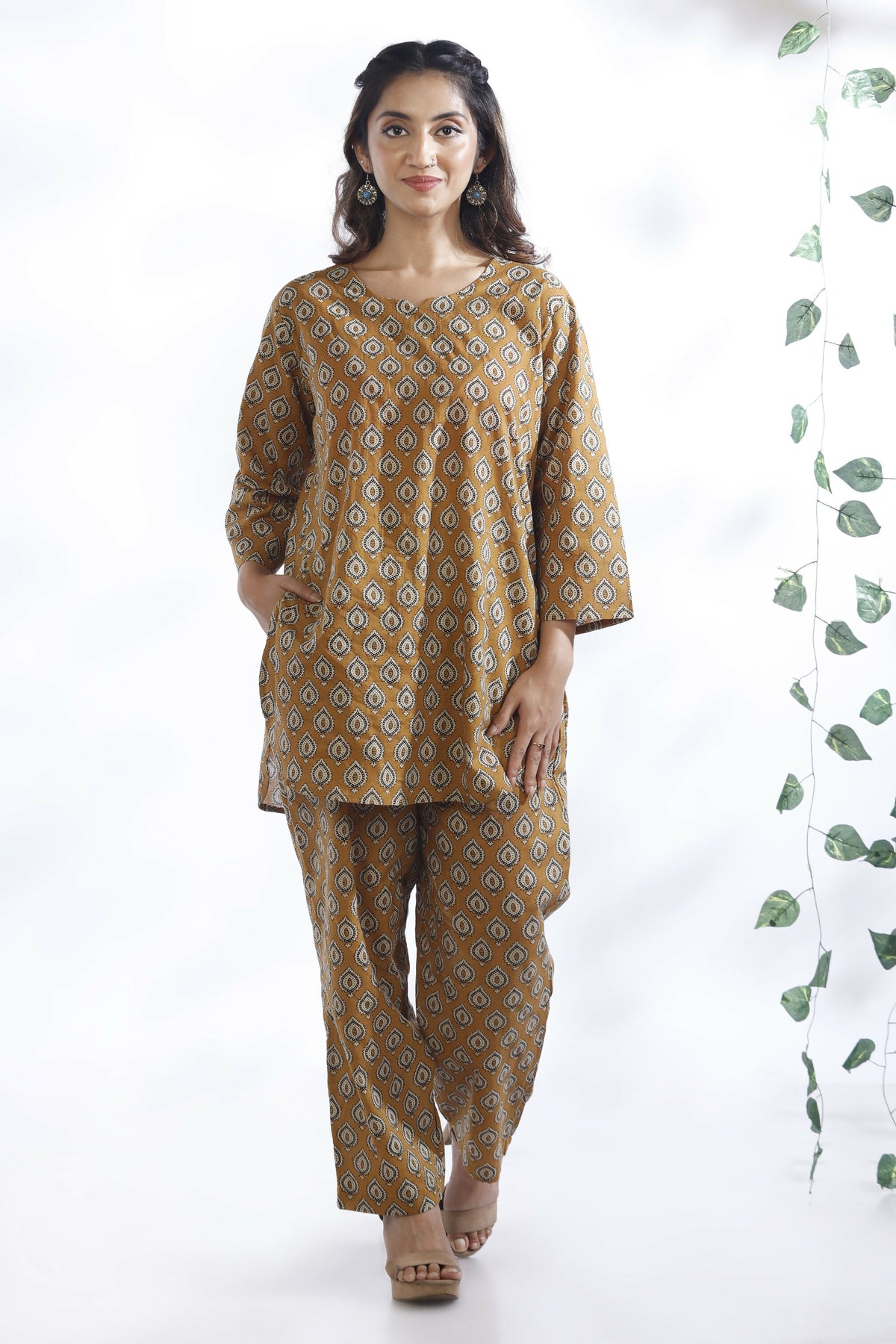 Breathables Yellow Butta Cotton Co-Ord Set - Dista