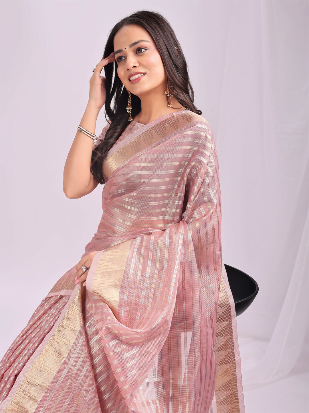 Astita Organza Pink Saree