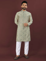 Thumbnail for Anaita Green Embroidered Silk Straight Kurta - Distacart