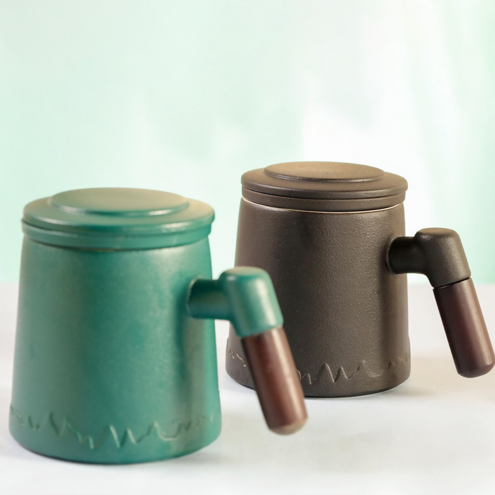 Udyan Tea Infuser Mug - Forest Green - Dista