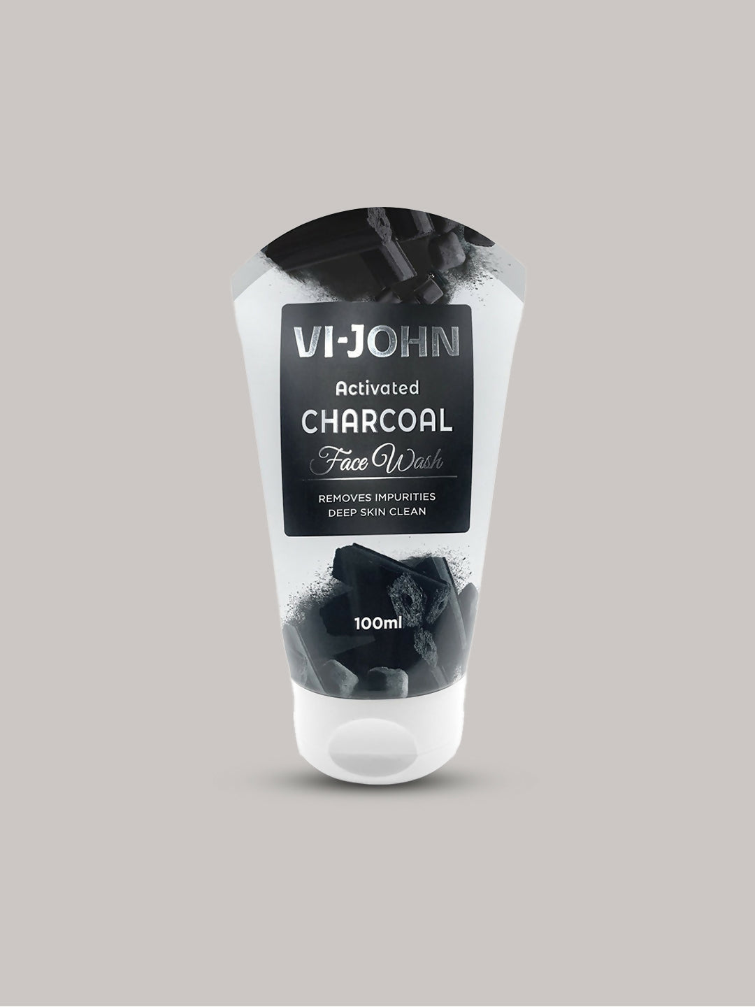 VI-JOHN Activated Charcoal Face Wash for Removing Impurities & Deep Skin Clean
