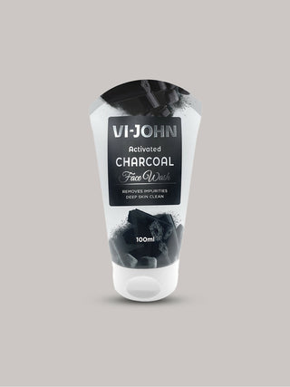 VI-JOHN Activated Charcoal Face Wash for Removing Impurities & Deep Skin Clean