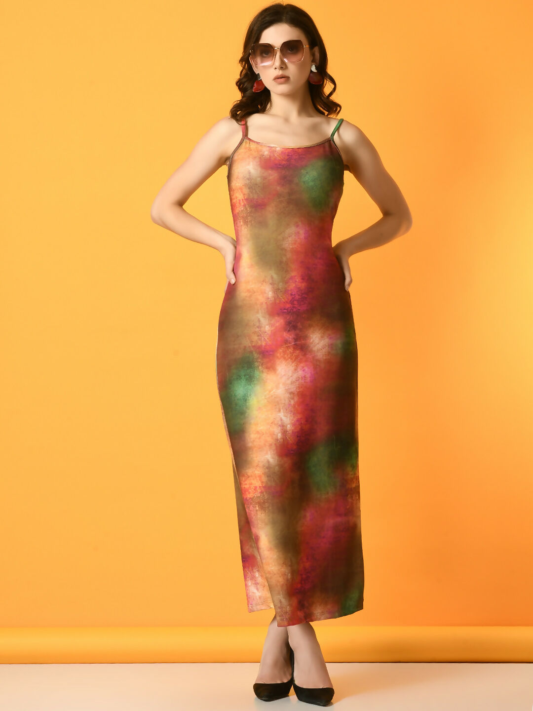 Myshka Women's Multi Printed Party Dress - Distacart