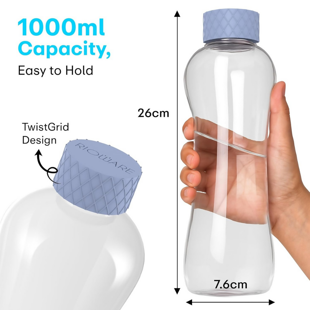 Rioware Glass Water Bottle - Blue - Dista
