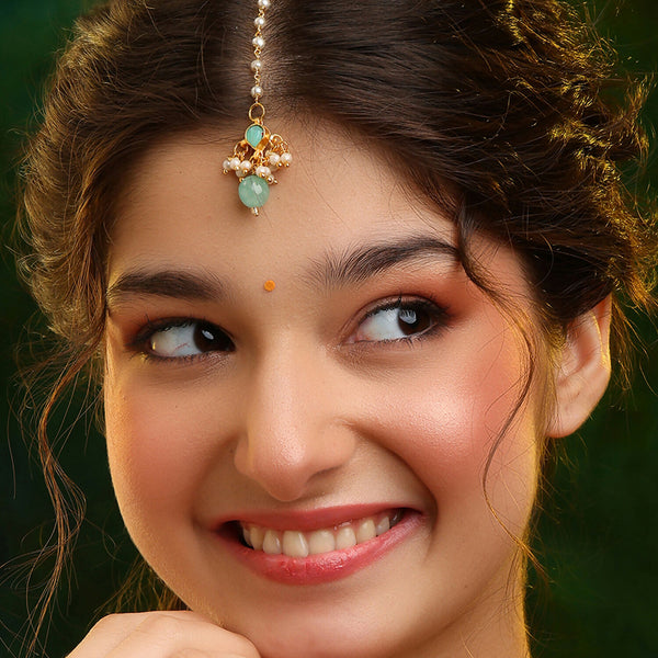 Ruby Raang Starry Stone Maang Tikka
