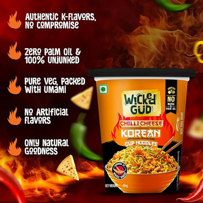 WickedGud Chilli Cheese Korean Instant Cup Noodles - Distacart