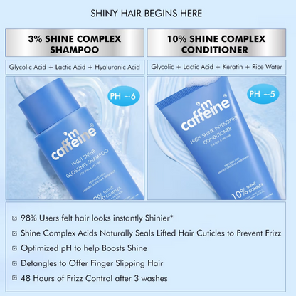 mCaffeine Glass Hair Wash Duo Shampoo & Conditioner - Dista