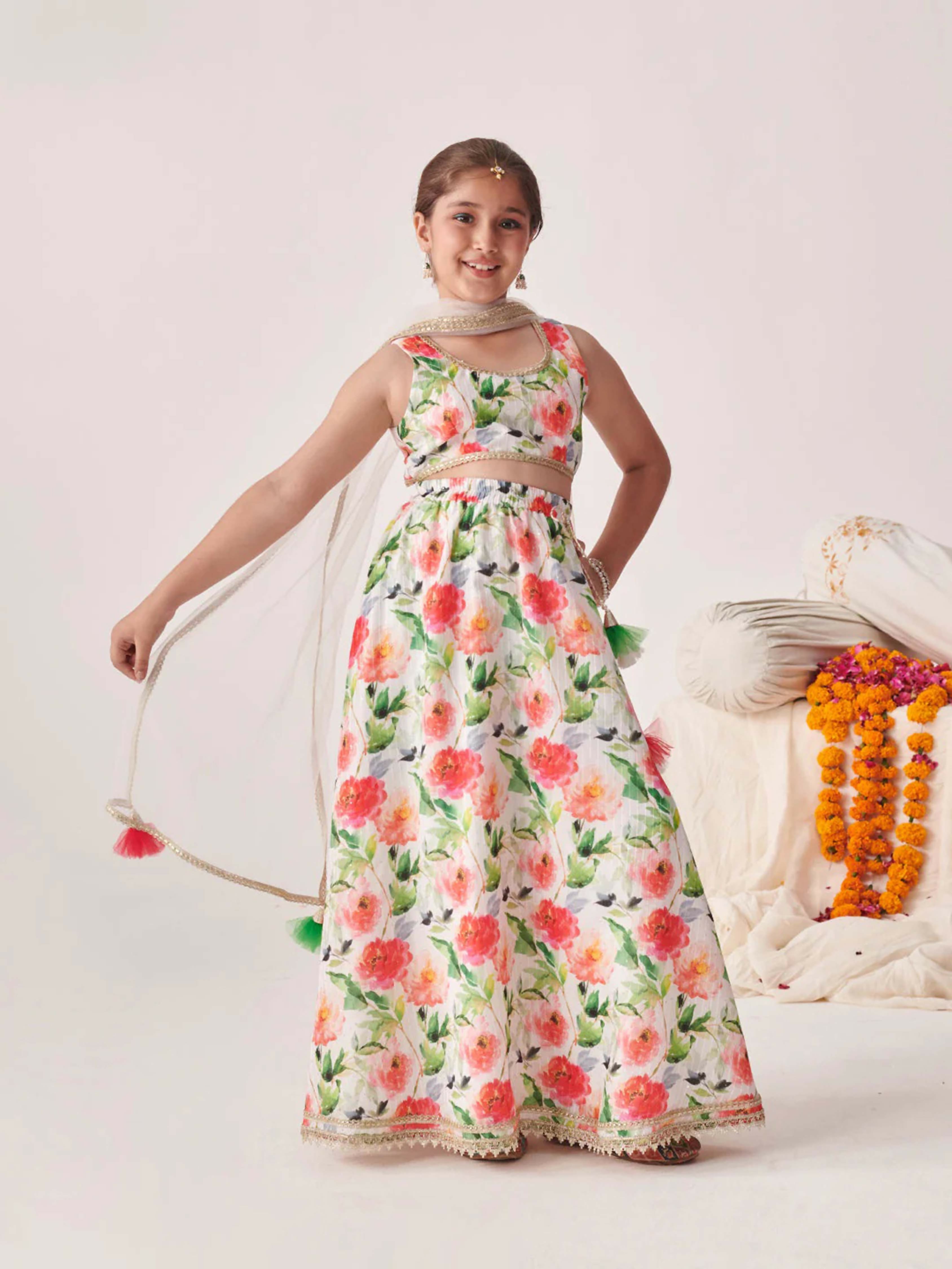 Joban Fashion Girl's Multi Color Lehenga Choli - Distacart