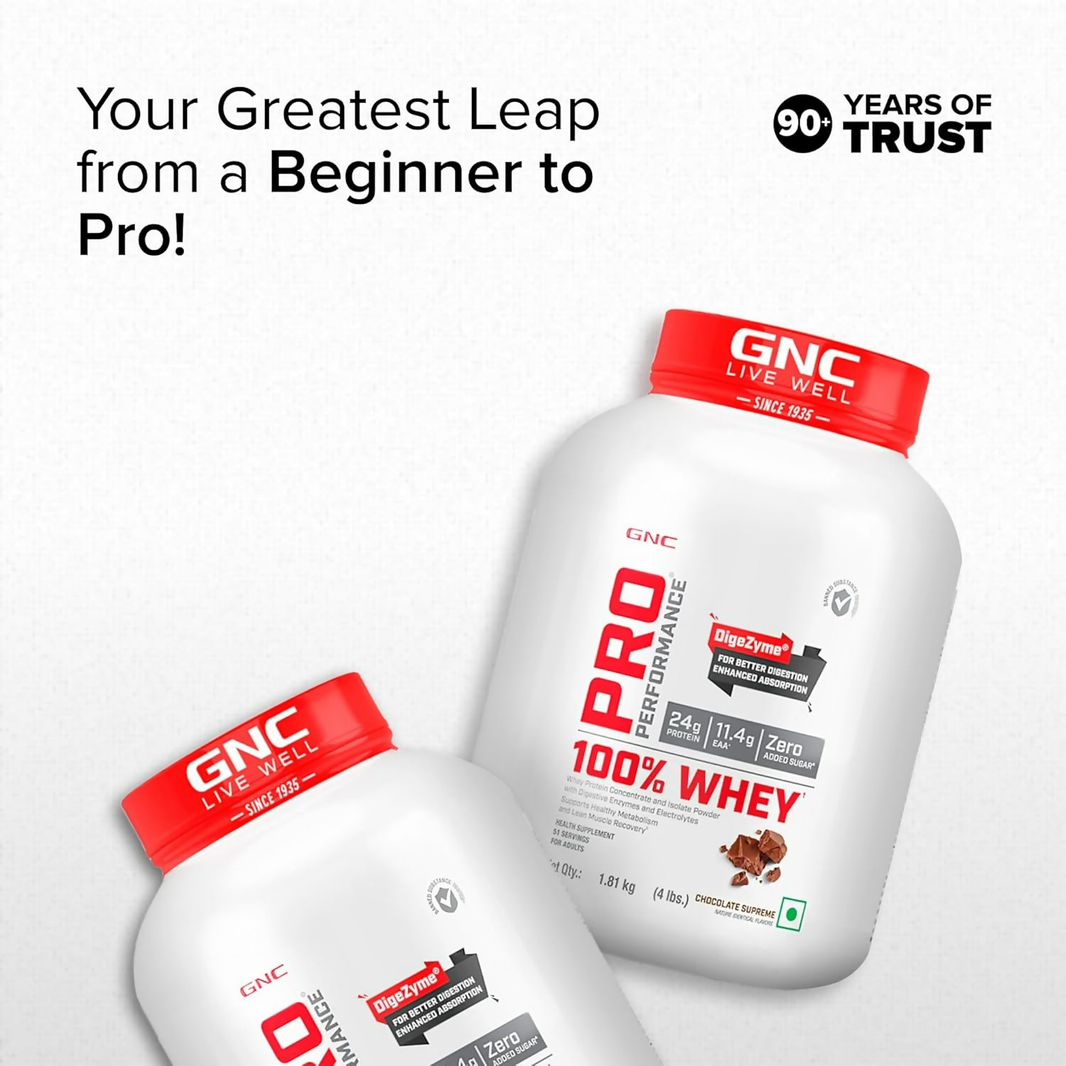 GNC Pro Performance 100% Whey Protein Muscle Growth Chocolate Supreme