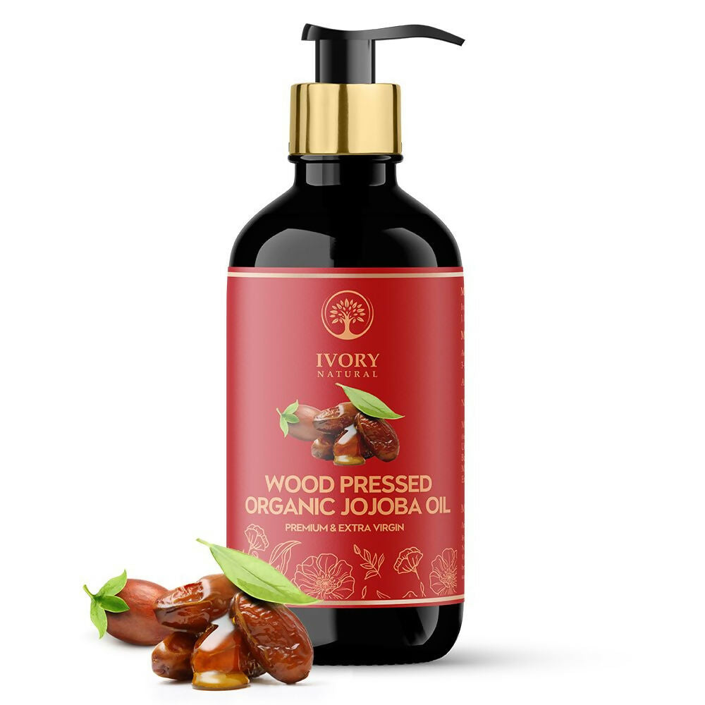 Ivory Natural Wood Pressed Organic Jojoba Oil Premium & Extra Virgin For Smooth Dry Skin, Avoid Flakiness, & Improve Skin Elasticity - Distacart