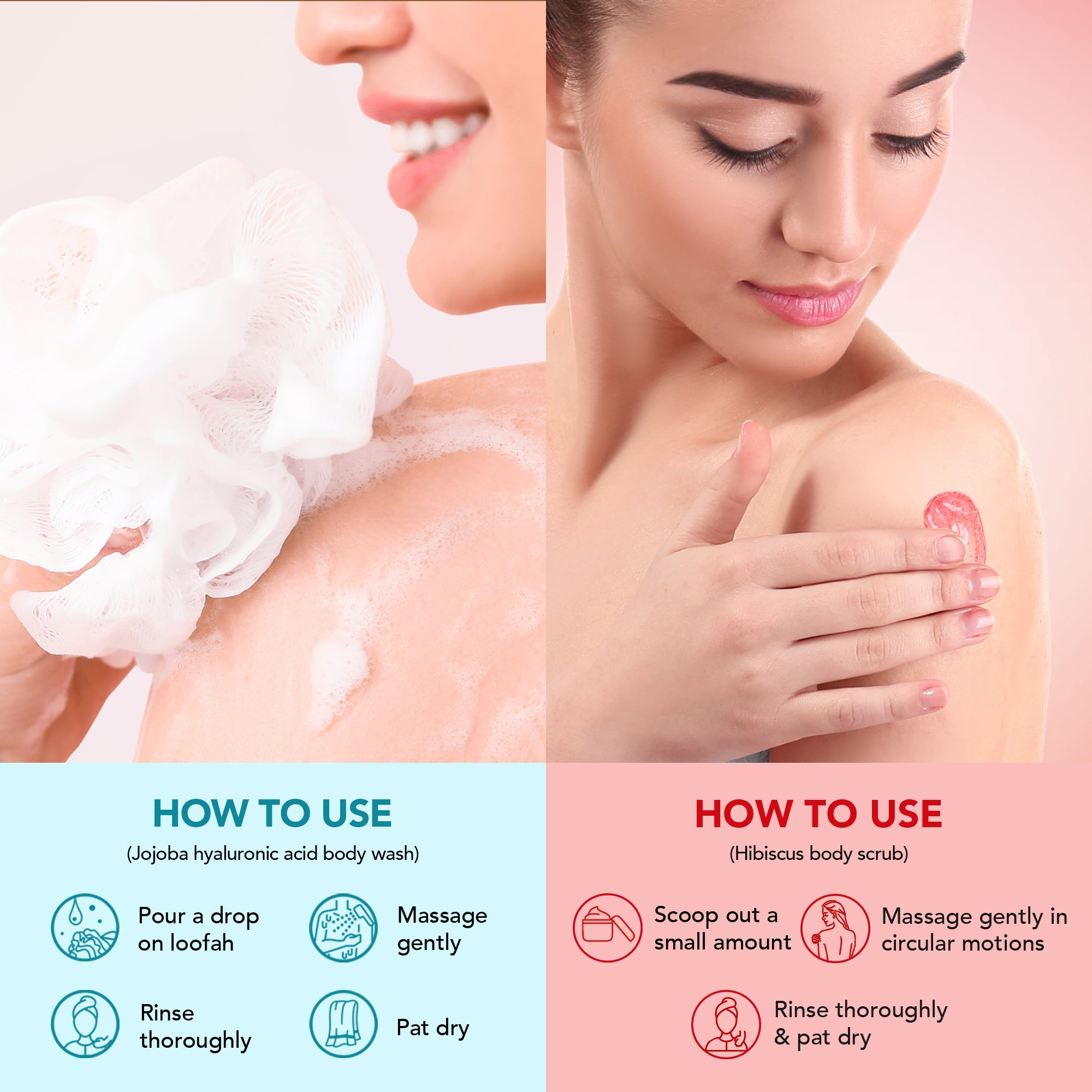 Botanic Hearth Jojoba Hyaluronic Bobywash & Hibiscus Scrub Combo - Distacart