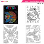 Thumbnail for Jolly Kids Adult Colouring Books Set of 4|Adults Colouring Book: Stress Relieving Designs Floral, Animals, Birds & Motivational Quotes Colouring Books
