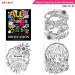 Thumbnail for Jolly Kids Adult Colouring Books Set of 4|Adults Colouring Book: Stress Relieving Designs Floral, Animals, Birds & Motivational Quotes Colouring Books