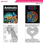Thumbnail for Jolly Kids Adult Colouring Books Set of 4|Adults Colouring Book: Stress Relieving Designs Floral, Animals, Birds & Motivational Quotes Colouring Books