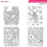 Thumbnail for Jolly Kids Adult Colouring Books Set of 4|Adults Colouring Book: Stress Relieving Designs Floral, Animals, Birds & Motivational Quotes Colouring Books