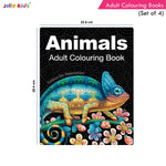 Thumbnail for Jolly Kids Adult Colouring Books Set of 4|Adults Colouring Book: Stress Relieving Designs Floral, Animals, Birds & Motivational Quotes Colouring Books