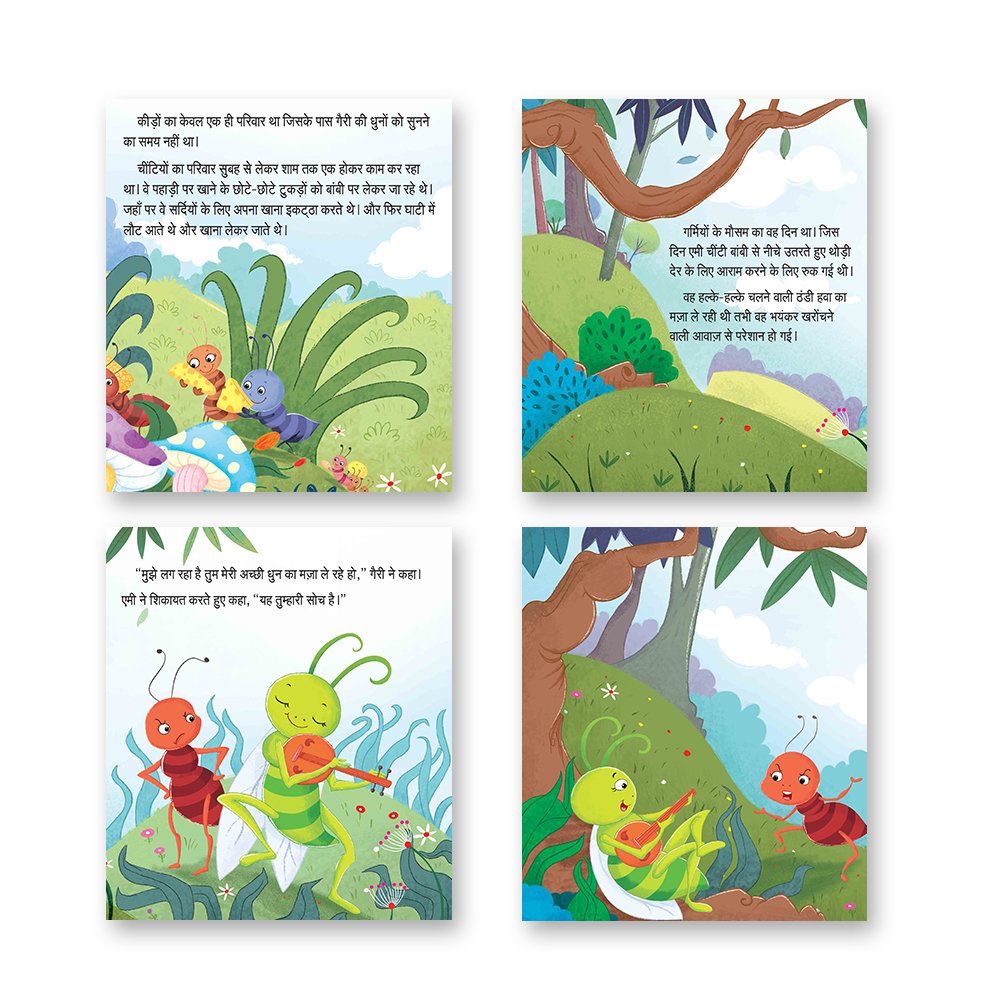 Jolly Kids Aesop's Fables Books C Set of 4 For Kids Ages 3-8 Years| Isap Ki Kahaniyan