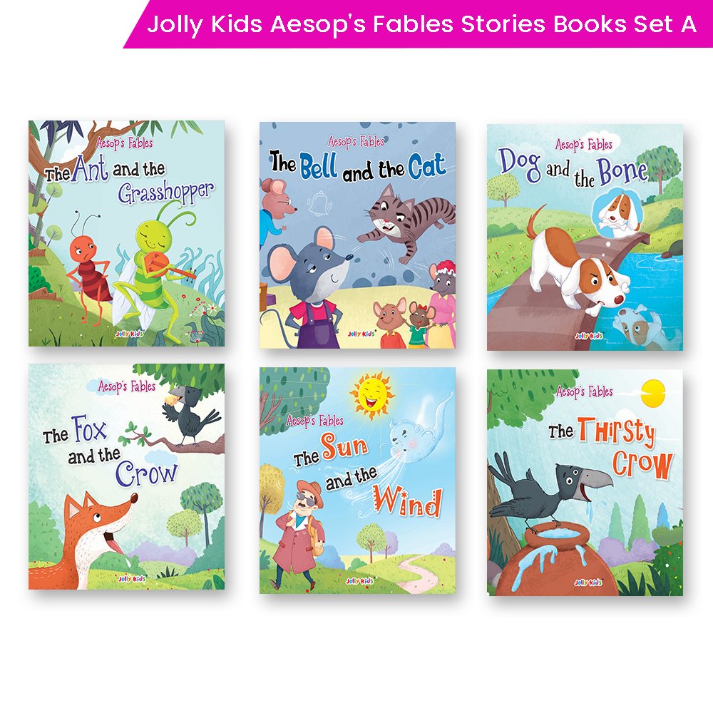 Jolly Kids Aesop's Fables Stories Books A Set of 6| Bedtime Moral Stories For Kids Ages 3-6 Years - Distacart