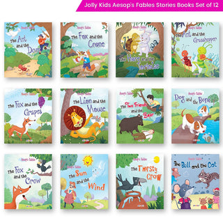 Jolly Kids Aesop's Fables Stories Books Set of 12 for Kids Ages 3-6 Years| Bedtime Moral Stories - Distacart
