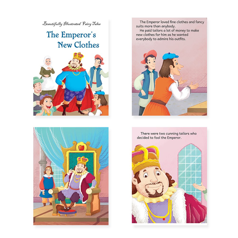 Jolly Kids Beautifully Illustrated Fairy Tales 4 in 1 Books F Set of 2| Ultimate Collection of Bedtime Megical Stories For Children Ages 3-8 Years - Distacart