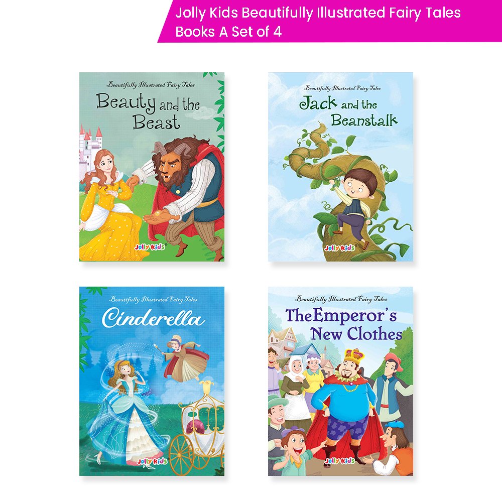Jolly Kids Beautifully Illustrated Fairy Tales Books A Set of 4 For Kids Ages 3-8 Years| Classic Storytelling Gift Book - Distacart