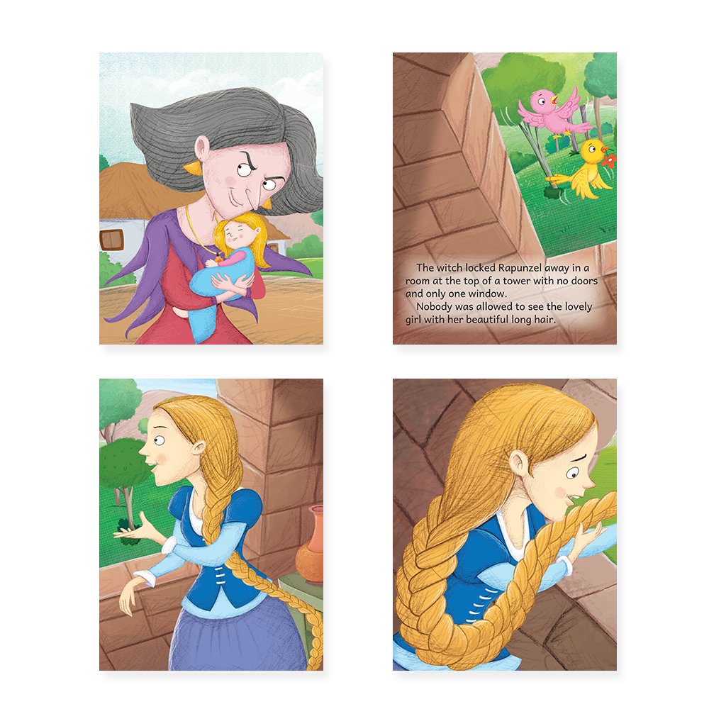 Jolly Kids Beautifully Illustrated Fairy Tales Books B Set of 4 For Kids Ages 3-8 Years| Magical Gift Stories Book - Distacart