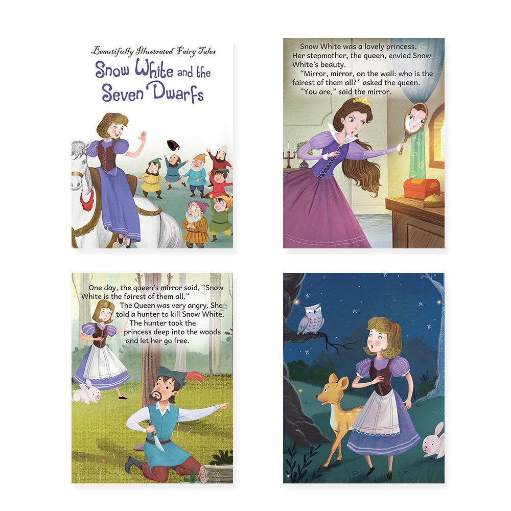 Jolly Kids Beautifully Illustrated Fairy Tales Books B Set of 4 For Kids Ages 3-8 Years| Magical Gift Stories Book - Distacart