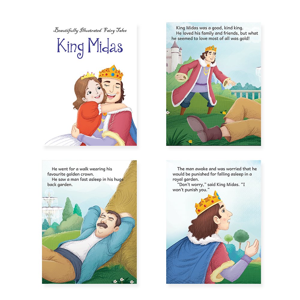 Jolly Kids Beautifully Illustrated Fairy Tales Books B Set of 4 For Kids Ages 3-8 Years| Magical Gift Stories Book - Distacart