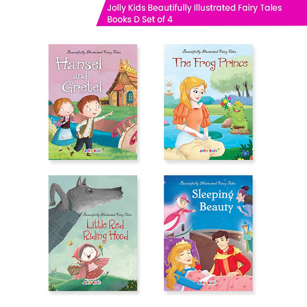 Jolly Kids Beautifully Illustrated Fairy Tales Books D Set of 4 Combo Storytelling Books For Kids Ages 3-8 Years - Distacart