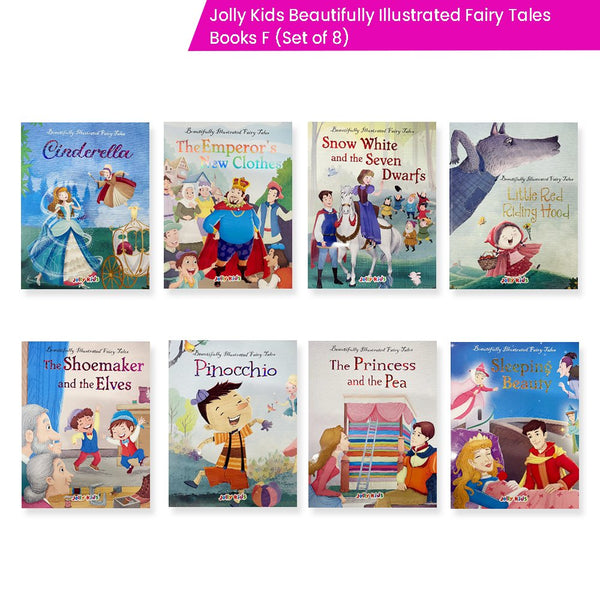 Jolly Kids Beautifully Illustrated Fairy Tales Books F Set of 8 Combo Storytelling Books For Kids Ages 3-8 Years - Distacart