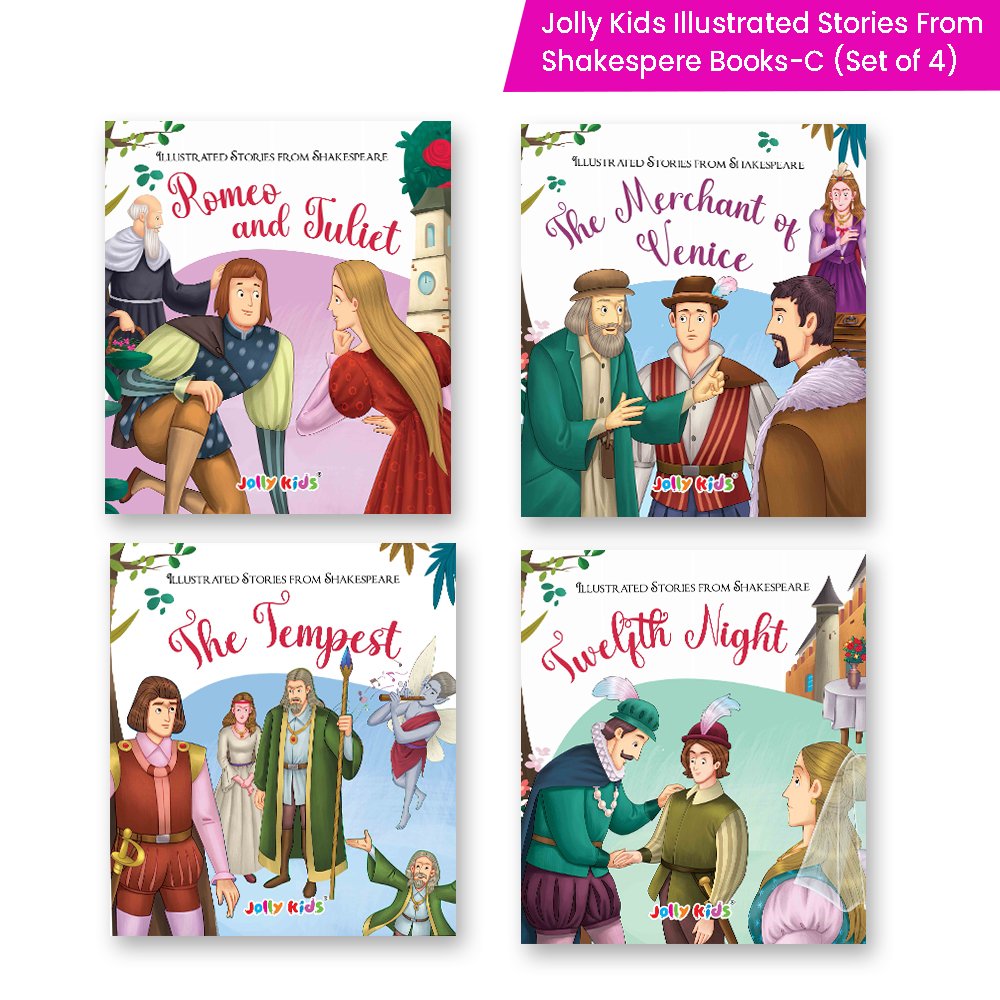 Shakespeare for Young Minds: Jolly Kids' Illustrated Stories C Combo Set of 4 Ages 6-12 Years - Distacart