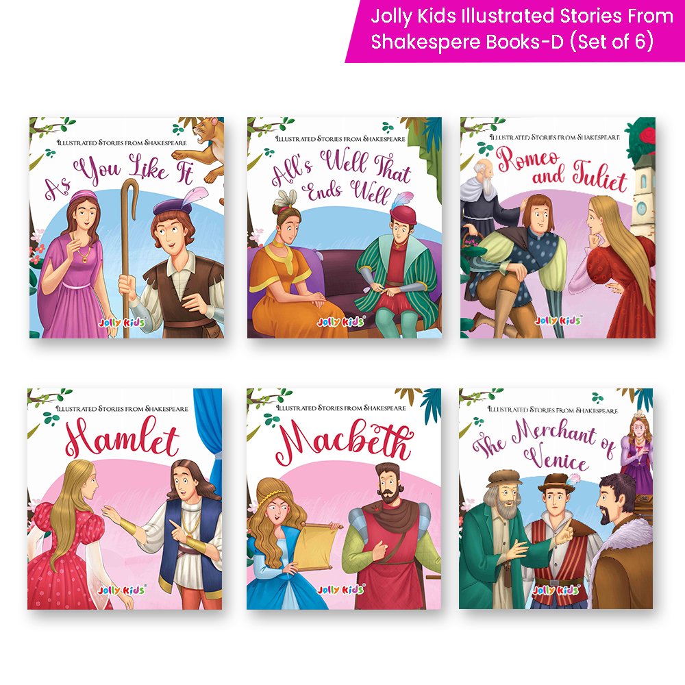 Shakespeare for Young Minds: Jolly Kids' Illustrated Stories D Combo Set of 6 Ages 6-12 Years - Distacart