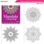 Thumbnail for Jolly Kids Adults Mandala Colouring Books Set of 4| Ideal for Stree Relieving, Relaxing and Meditation Books for Teenagers