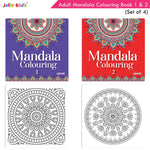 Thumbnail for Jolly Kids Adults Mandala Colouring Books Set of 4| Ideal for Stree Relieving, Relaxing and Meditation Books for Teenagers