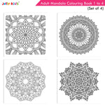 Thumbnail for Jolly Kids Adults Mandala Colouring Books Set of 4| Ideal for Stree Relieving, Relaxing and Meditation Books for Teenagers