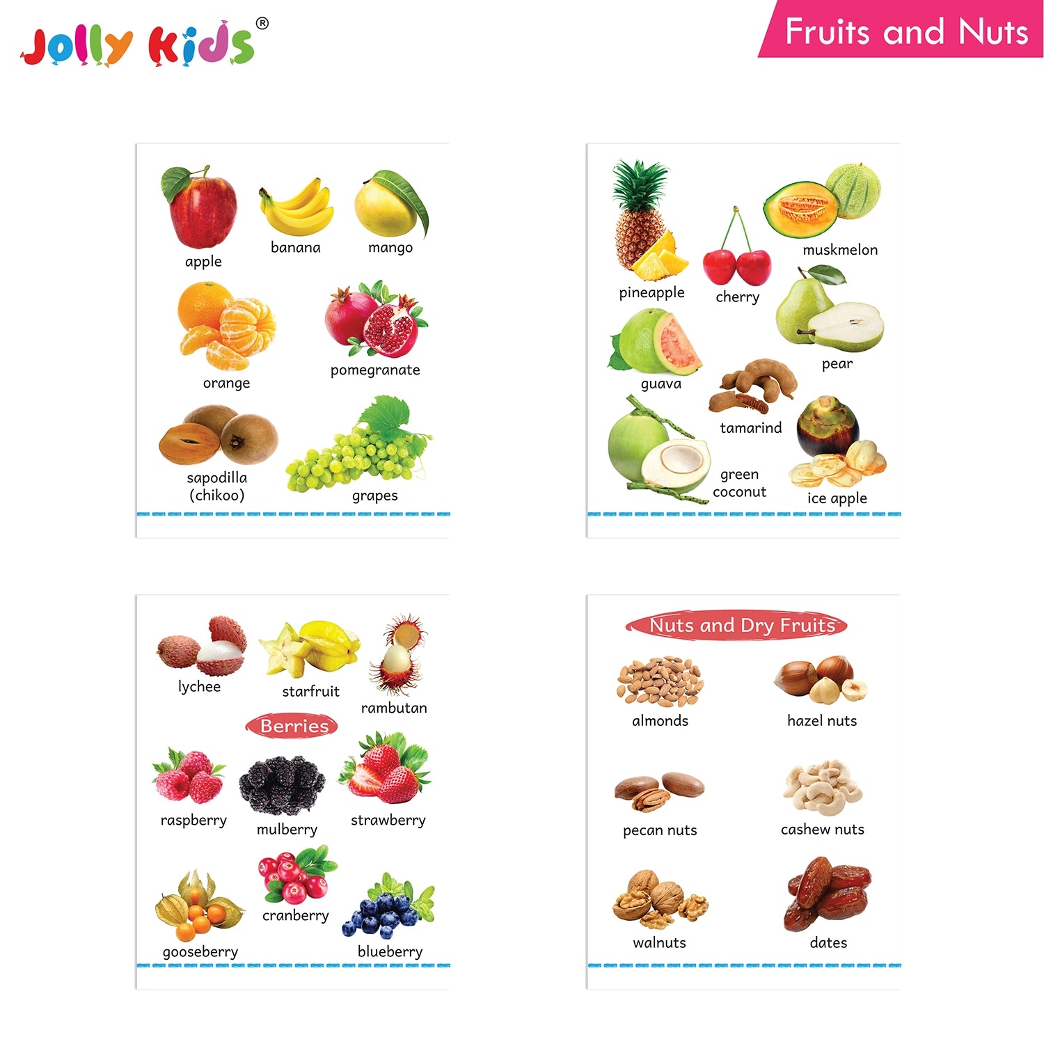 Jolly Kids My Big Board Books Set of 8 for Toddlers Ages 0-3 Years| Picture Learning Books