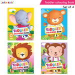 Thumbnail for Jolly Kids Toddler Colouring Die-Cut Animals Shape Activity Books Set of 4 for Kids| Ages 1-6 Years