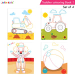 Thumbnail for Jolly Kids Toddler Colouring Die-Cut Animals Shape Activity Books Set of 4 for Kids| Ages 1-6 Years