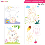 Thumbnail for Jolly Kids Toddler Colouring Die-Cut Animals Shape Activity Books Set of 4 for Kids| Ages 1-6 Years