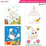 Thumbnail for Jolly Kids Toddler Colouring Die-Cut Animals Shape Activity Books Set of 4 for Kids| Ages 1-6 Years