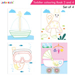 Thumbnail for Jolly Kids Toddler Colouring Die-Cut Animals Shape Activity Books Set of 4 for Kids| Ages 1-6 Years