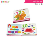 Thumbnail for Jolly Kids Touch and Feel Picture Learning Sensory Development Padded Board Books Set of 6 for Infants, Toddlers Gift Ages 0-12 Months