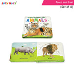 Thumbnail for Jolly Kids Touch and Feel Picture Learning Sensory Development Padded Board Books Set of 6 for Infants, Toddlers Gift Ages 0-12 Months