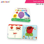 Thumbnail for Jolly Kids Touch and Feel Picture Learning Sensory Development Padded Board Books Set of 6 for Infants, Toddlers Gift Ages 0-12 Months