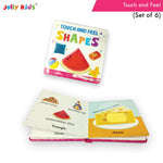 Thumbnail for Jolly Kids Touch and Feel Picture Learning Sensory Development Padded Board Books Set of 6 for Infants, Toddlers Gift Ages 0-12 Months