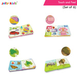 Thumbnail for Jolly Kids Touch and Feel Picture Learning Sensory Development Padded Board Books Set of 6 for Infants, Toddlers Gift Ages 0-12 Months