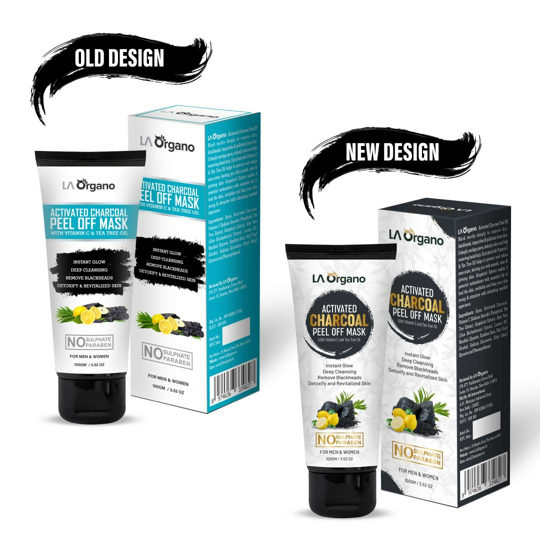 LA Organo Blackhead Remover Activated Charcoal Peel Off Mask - Distacart