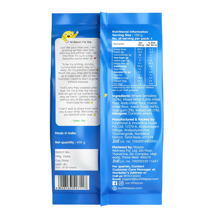 Little Joys Multi Millet Macaroni Pasta No Maida, Zero Trans Fat & 100% Multi Millet - Distacart